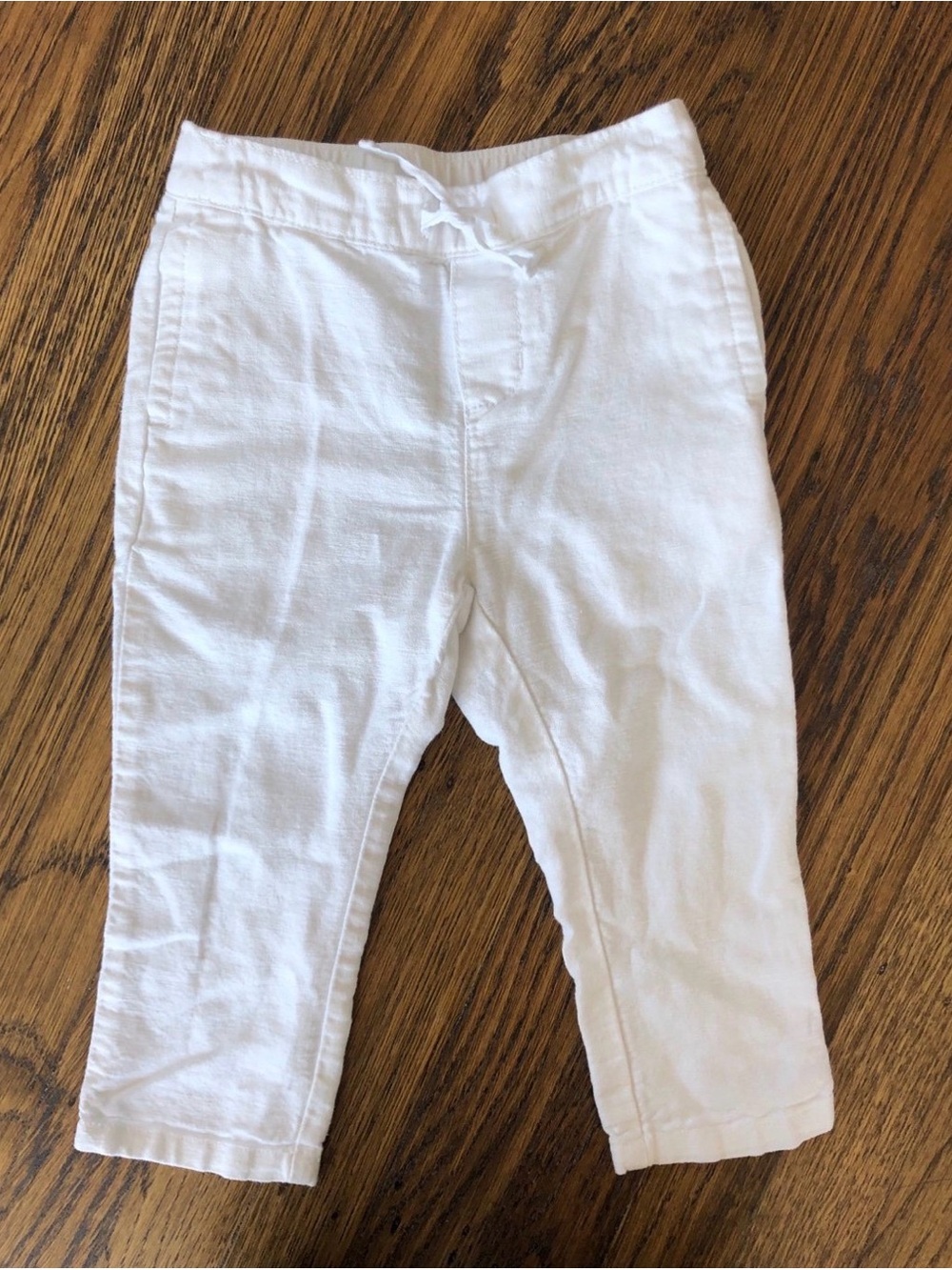 Janie and jack white linen pants 18-24 months